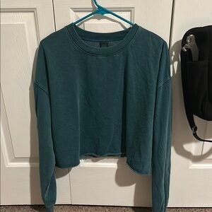 Wild Fable Teal Crop Top with Trendy Design